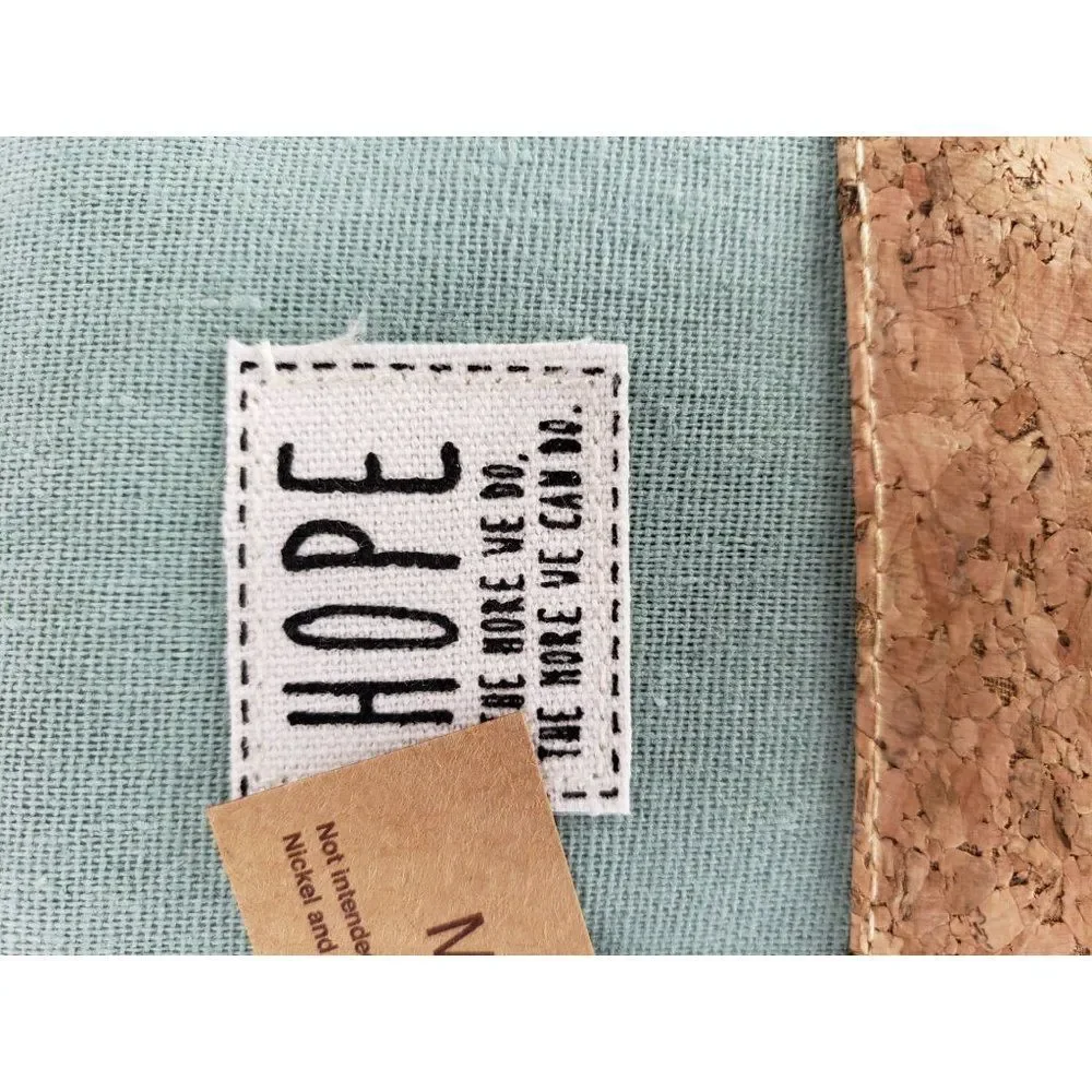 Hope Cosmetic Pouch Bag,‎ Multipurpose Makeup Wallet, Cotton Blend Eco Mint